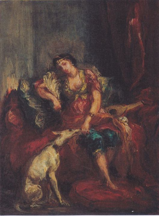 Woman from Algiers with Windhund - 1854