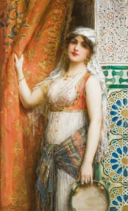 Young Woman with Tambourine