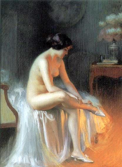 A Nude by the Firelight
