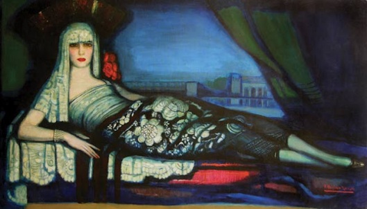 Femme Dans Le Chale Espagnol - 1925