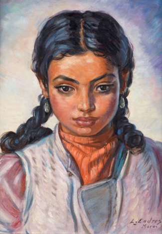 Portrait de Jeune Fille Marocaine