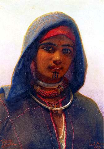 Fatime of Abukir, Portrait of an Egyptian Fellaheen Girl - 1858