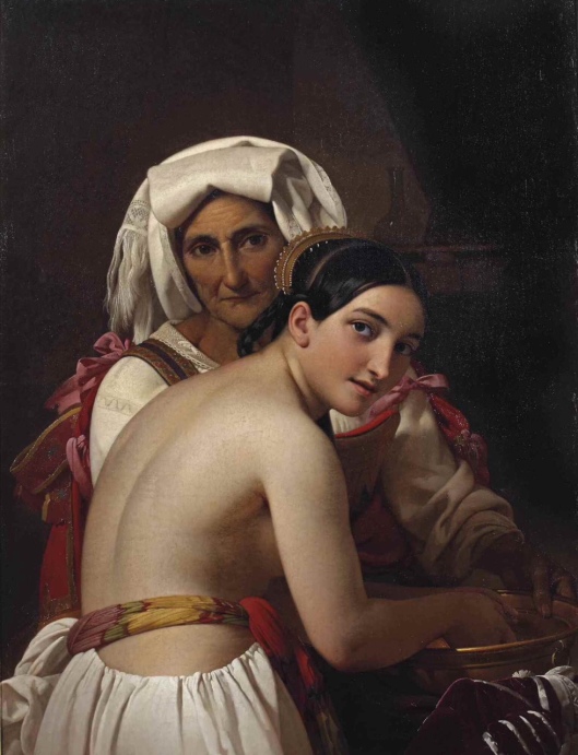 An Italian Beauty Bathing - 1839